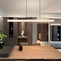 Luminaire suspendu linéaire en marbre et cuivre personnalisé, lustre moderne de luxe pour bar, salle à manger, décoration d'îlot
