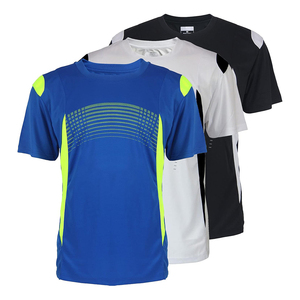 Nhà Máy Thể Thao Người Đàn Ông Của T-Shirt Tùy Chỉnh Trọng Lượng Nhẹ Nhanh Chóng Làm Khô Mỏng Phù Hợp Với Dài Thoáng Khí Rắn Mô Hình Dệt Kim Người Đàn Ông Của Thời Trang Á<span class=keywords><strong>o</strong></span> Phông - Product Image 2