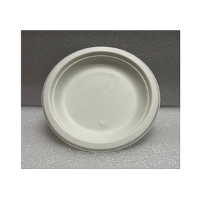 Offre Spéciale Assiette de fruits de service en bagasse jetable naturelle d'aliments ronds écologiques personnalisés avec couvercle directement des fournisseurs indiens - Product Image 2