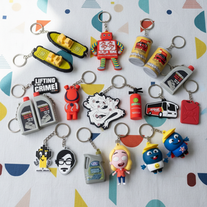 Porte-clés en caoutchouc souple 3D personnalisé, porte-clés en PVC imperméable avec logo, cadeaux promotionnels personnalisés pour le marketing de marque - Product Image 6