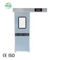 Porte de salle blanche à double battant en acier galvanisé personnalisé avec fenêtre visuelle ouverture automatique pour les hôpitaux et les écoles
