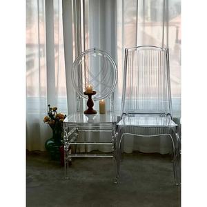 Venta caliente PC resina plástico cristal claro Color línea respaldo alto Silla <span class=keywords><strong>de</strong></span> comedor <span class=keywords><strong>para</strong></span> eventos fiesta banquete <span class=keywords><strong>alquiler</strong></span> - Product Image 5
