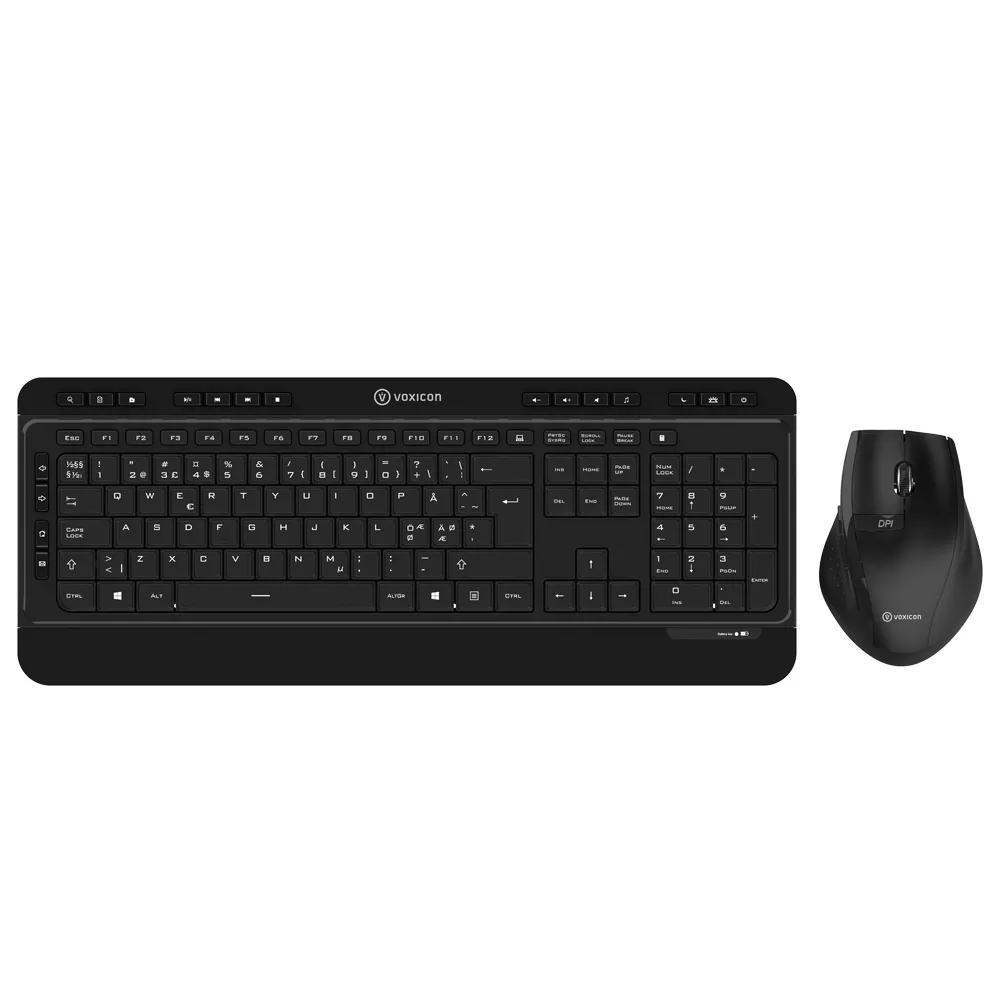 BX8900 Slim Designed Flat Key 2.4Ghz Wireless Keyboard and Mouse Combo for Office and Home Computer Use