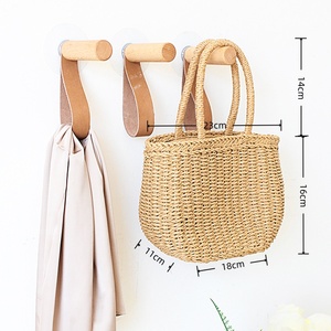 Bolso de mano de paja trenzado ecológico para mujer, estilo casual, de moda de verano, tipo cesta de verduras, para vacaciones - Product Image 5