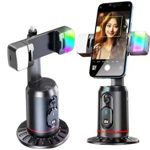 ไม้เซลฟี่รุ่นใหม่ Q02 AI ติดตามใบหน้าอัจฉริยะ แบตเตอรี่แบบชาร์จได้ หมุนได้ 360 องศา พร้อมที่ยึดโทรศัพท์ - Product Image 1