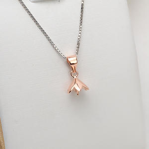 Chaîne de clavicule en argent S925, 6 pièces, pendentif, perle AKOYA de 9 mm incrustée, plateau vide, composants de bijoux DIY pour femmes, bandeau - Product Image 4