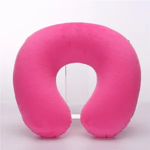 Inflatable Pillow Stock On Hand PVC U Shape Inflatable Travel Neck Pillow
