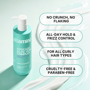 PALLAMINA Crema Controladora <span class=keywords><strong>de</strong></span> Rizos con <span class=keywords><strong>Aguacate</strong></span> y Aloe Vera, Estilizador Botánico Ligero para Rizos <span class=keywords><strong>de</strong></span> Aspecto Natural - Product Image 4