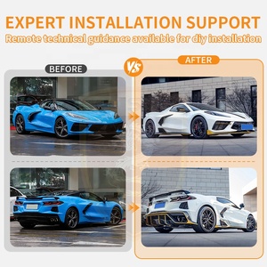 For Chevrolet Corvette <strong>C8</strong> Body Kit Dry Carbon Fiber AD Style Front Lip Front Vents Side Skirts Rear Diffuser <strong>Bodykit</strong> - Product Image 2