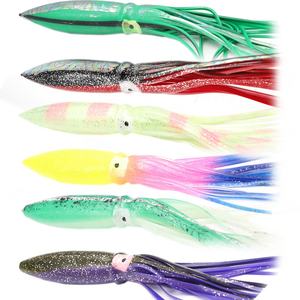 12 15 17 21 pouces gros <span class=keywords><strong>UV</strong></span> pêche à la traîne pieuvre caoutchouc doux calmar jupes appât calmar jupes doux poulpe pêche en eau salée leurre - Product Image 1