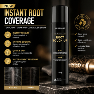 Spray Colorant Temporaire Personnalisé pour <span class=keywords><strong>Cheveux</strong></span> – Retouche Instantanée des Racines Blanches – Couvrant, Imperméable, Anti-Bavures, Séchage Rapide, Effet Salon - Product Image 4
