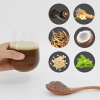 Café QINSHANTANG à marque privée, à base de plantes chinoises pour l'esprit et le cerveau, mélange de plusieurs champignons biologiques, poudre de café instantané au maca