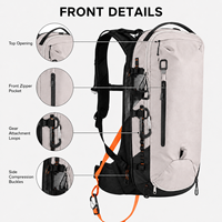 Sac à dos de randonnée en nylon léger 16L personnalisé, imperméable et réglable pour l'extérieur – Vente en gros