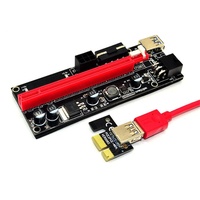 Extensor de Tarjeta PCI-E X16 1x a 16x DYD TECH VER009S con Adaptador de Cable de Alimentación SATA de 15 Pines a 6 Pines para Ranuras PCI-E 1x/4x/8x/16x