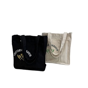 Customized Logo 100% Cotton Ecofriendly Material Factory Competitive Price Black <b>White</b> Tennis Racket Sport Canvas <b>Bag</b> - Product Image 2