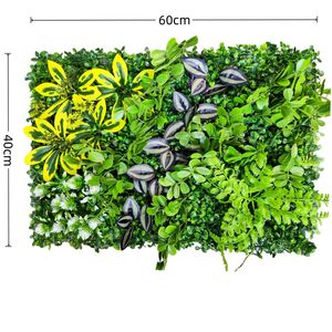 Panel de Pared Verde Artificial de 60x40cm, Decoración de Pared Vegetal Artificial para Interiores y Exteriores, Jardín, Bodas, Hogar, Estilo Moderno - Product Image 2