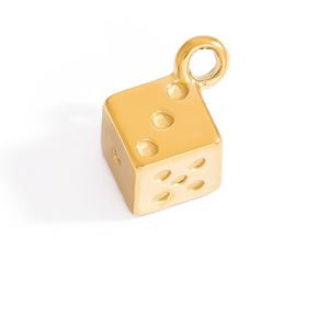 จี้ห้อยคอสแตนเลสสตีลดีไซน์เรขาคณิตสุดพิเศษ กันน้ำ ชุบทอง 18K จี้ทองคำสำหรับทำเครื่องประดับ - Product Image 2