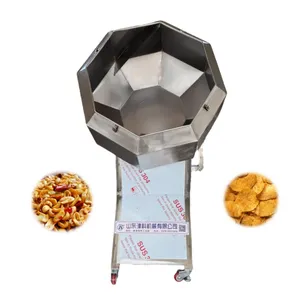 Máquina comercial de mistura de temperos e temperos para salgadinhos e batatas fritas, grande capacidade, octógono comercial