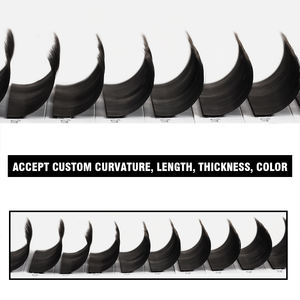 Vavalash Private Label Schwarz Matte Faux Nerz Seiden wimpern liefert individuelle <span class=keywords><strong>Premium</strong></span> Cashmere Ellipse Flat Wimpern verlängerung - Product Image 5