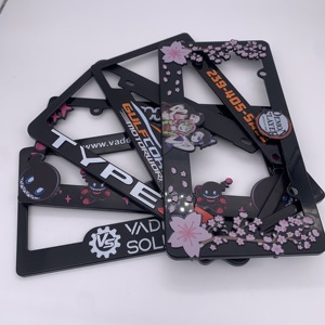 Diseño de dibujos animados lindo personalizado accesorios de coche Marco de matrícula <span class=keywords><strong>Anime</strong></span> para Decoración - Product Image 3