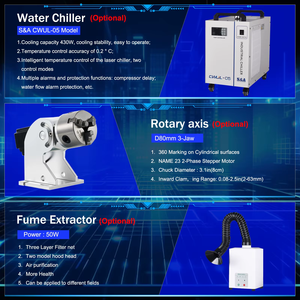 Machine de marquage <span class=keywords><strong>laser</strong></span> UV JPT <span class=keywords><strong>355nm</strong></span> 5W graveur <span class=keywords><strong>laser</strong></span> UV JPT pour verre bois acrylique cuir refroidi à l'eau - Product Image 2