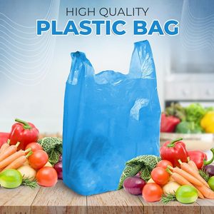 Sacs poubelle durables en LDPE Huamaohengchun, 200 unités, avec poignées (11x17x21 pouces) |   Sacs de transport robustes de type gilet pour - Product Image 3