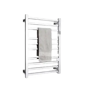 Toallero de plata caliente montado en la pared del baño, toallero caliente impermeable, calentador de toallas eléctrico, máquina calentadora de toallas