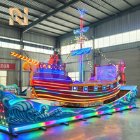Manège Nova Rides Drifting Pirate Ship en FRP et acier avec éclairage LED FC-HDC pour parcs d'attractions extérieurs et fêtes foraines, pièces de manège de parc d'attractions