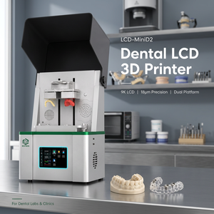 Imprimante dentaire numérique automatique professionnelle avec plateau chauffant en aluminium pour la production de couronnes, de prothèses dentaires et de modèles orthodontiques en laboratoire - Product Image 3