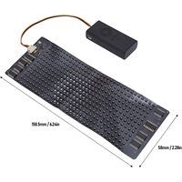 Écran LED Flexible 12x32 HD Pleine Couleur Portable Contrôlé par Application 158.5x58mm Personnalisable pour Sac Chapeau Lunettes