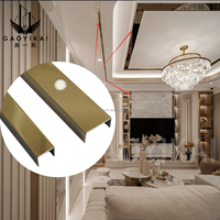 Bandes de finition en métal de 10 mm de large, profil en U en acier inoxydable, articles décoratifs pour la maison, Foshan Ss 304, bande dorée