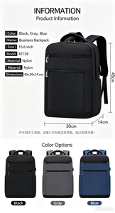 Lightweight Waterproof <b>Laptop</b> <b>Backpack</b> Business Travel Computer <b>Bag</b> Custom Logo School Office Daypack - Product Image 2