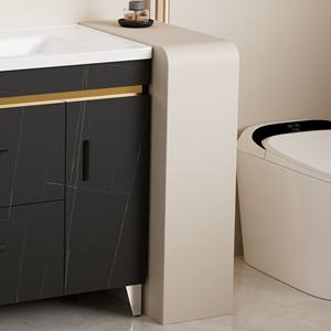 Nouveau produit <span class=keywords><strong>Homedesign</strong></span> préféré des clients armoire de salle de bain en acier inoxydable vasque en céramique et miroir LED vanité de salle de bain - Product Image 6