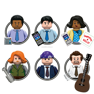 MB1013-MB1018 The Office Prison <span class=keywords><strong>Mike</strong></span> David Brent, Bloques <span class=keywords><strong>de</strong></span> Construcción en Miniatura, Figuras <span class=keywords><strong>de</strong></span> Juguete - Product Image 1