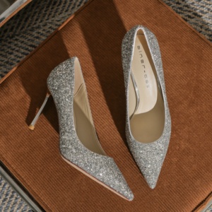 Zapatos de tacón alto a la moda para mujer, estilo para bodas y eventos, buena transpirabilidad, zapatos de tacón alto sexys con diamantes - Product Image 6
