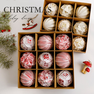 Palle di Natale di lusso palle di plastica infrangibili Xmas albero appeso decorazione con ciondolo e scatola regalo regalo creativo palla ciondolo - Product Image 2