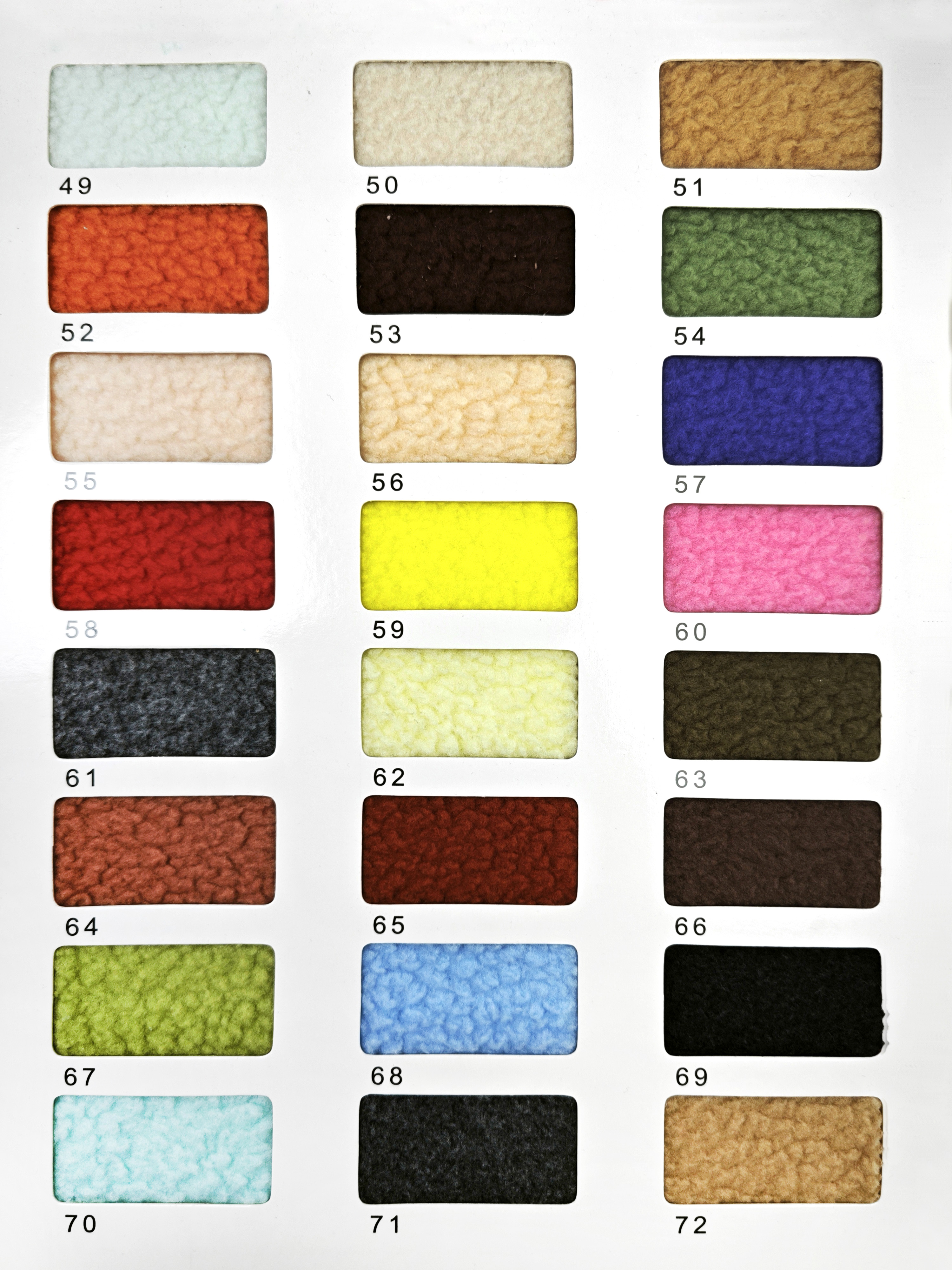 Page 3 stock couleurs &amp; 1 rouleau environ 50 mètres