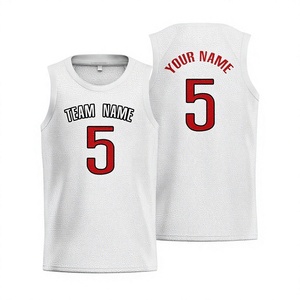 Maillot de basket personnalisé pour homme GURUNA-Z-INDUSTRY, débardeur à col rond, impression sérigraphique, respirant, style sportif, 100% coton, uni - Product Image 5