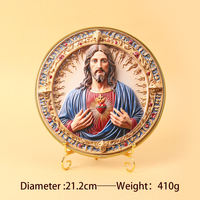 Plaque en résine 3D personnalisée représentant la Vierge Marie et l'Enfant Jésus, ornement religieux pour la maison, la voiture ou comme cadeau