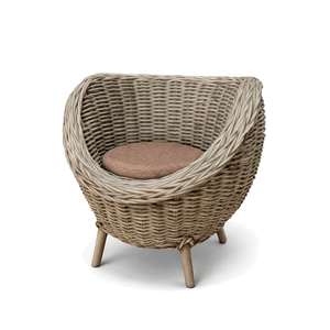 Sillón de Ratán Contemporáneo con Cojín, Muebles Modernos para Exteriores - Product Image 3