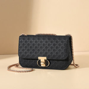 Borsa a <span class=keywords><strong>Tracolla</strong></span> Versatile di Nuova Concezione per il Commercio Estero, Piccola Borsa da Donna con Catena Decorativa, in PU con Fodera in Poliestere - Product Image 3