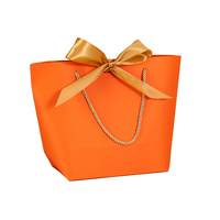 Sacs de courses écologiques en papier kraft avec poignée Flexiloop, impression de logo personnalisée, 5 tailles, sacs en papier pour accessoires de mode