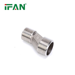 IFAN BS 7291 Raccords filetés en laiton en gros d'usine Connecteur de mélangeur chromé Mamelon personnalisé Raccord de tuyau en laiton - Product Image 4