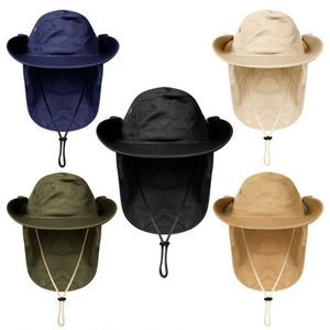 Chapeau de pêche en gros pour l'extérieur avec protection solaire pour le cou, chapeau de safari à large bord pour hommes, chapeau bob de randonnée avec cordon - Product Image 1