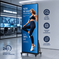 Layar LED Poster Berdiri 640x1920mm P2 P25 P3 Indoor AI Digital Display untuk Signage Stasiun Metro