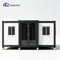 Conteneur en structure acier extensible, assemblage rapide, maison préfabriquée modulaire personnalisable, bureau, cuisine