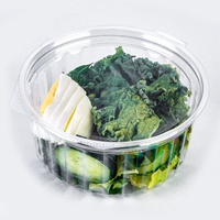 Boîtes transparentes en plastique PET/rPET pour salades de fruits à emporter, emballages en coquille, contenants pour salades à emporter, vente en gros d'usine