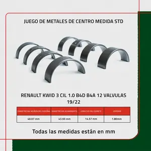 Kit de roulement central standard pour Renault Kwid 3 cylindres 1.0 B4d 19/22 - Product Image 2