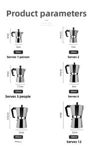 <span class=keywords><strong>Cafetera</strong></span> <span class=keywords><strong>Moka</strong></span> de aluminio italiano con diseño clásico portátil francés turco Espresso estufa <span class=keywords><strong>Express</strong></span> tapa caja de vidrio incluida - Product Image 4