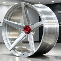 Rines de Aleación Forjados Personalizados SL 19-26 Pulgadas 23X11 21x9.5 22x12.5 5x112 5x120 Plateados de 5 Radios para Audi A6 S6 RS6